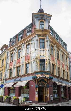 Eckhaus in der Altstadt, vecpilsēta pilsēta, Riga, Riga, Lettland Stockfoto