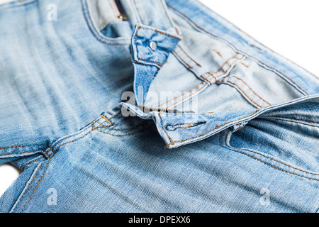 Blaue Jeans entpackt Stockfoto