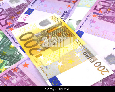 Hintergrund von Euro-Banknoten Stockfoto
