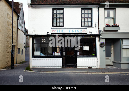 Der Mönch Fish &amp; Chips-Shop in Lewes, East Sussex Stockfoto