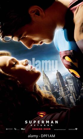 28. Juli 2006 - K49129ES. SUPERMAN RETURNS. TV-FILM NOCH. GELIEFERT VON FOTOS INC. PLAKAT. BRANDON ROUTH. KATE BOSWORTH (Kredit-Bild: © Globe Photos/ZUMApress.com) Stockfoto