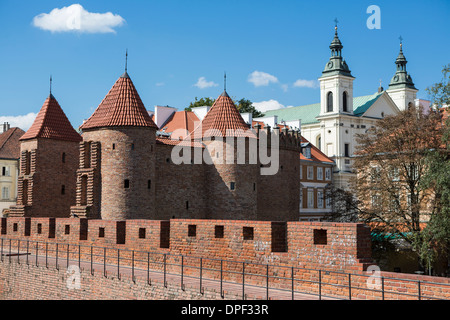 Warschau Barbican, Warschau, Polen Stockfoto