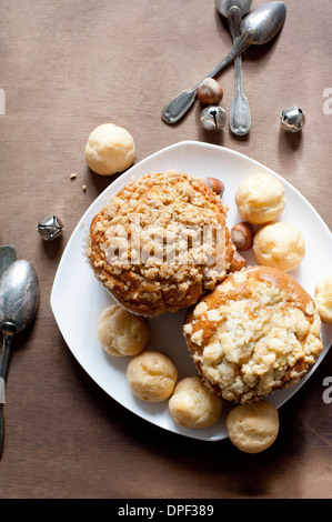 Muffins und Gebäck puffs Stockfoto