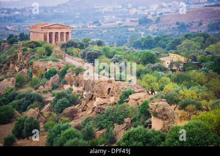 Tempel der Concordia (Tempio della Concordia), Tal der Tempel (Valle dei Templi), Agrigento, UNESCO Website, Sizilien, Italien Stockfoto