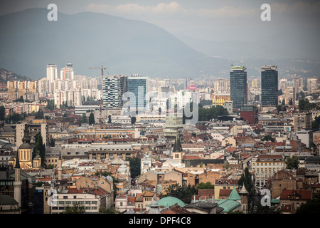 Skyline der Stadt, Sarajevo, Bosnien und Herzegowina Stockfoto