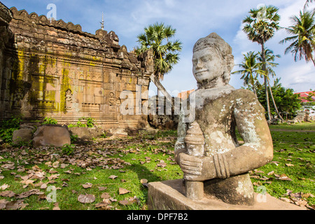 Der Tempel Wat (Phnom) Phnom auf dem Mekong River, Provinz Kampong Cham, Kambodscha, Indochina, Südostasien, Asien Stockfoto