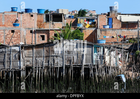 Alagados Favela in Salvador, Bahia, Brasilien, Südamerika Stockfoto