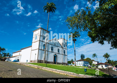 Matrix-Kirche unserer lieben Frau vom Rosenkranz, Pirenopolis, Goais, Brasilien, Südamerika Stockfoto