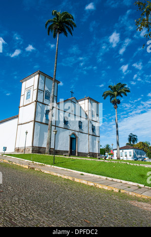 Matrix-Kirche unserer lieben Frau vom Rosenkranz, Pirenopolis, Goais, Brasilien, Südamerika Stockfoto