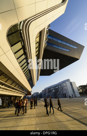 WU Campus Wien, der Wirtschaftsuniversität Wien und Business, LC, Library and Learning Center, Zaha Hadid Stockfoto