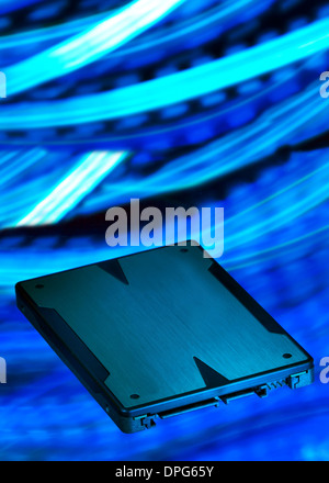 Geschwindigkeit-solid-State-Drive-Speicherplatz Stockfoto