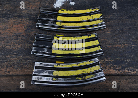 leere runden 5, 56mm Munition Munition Munition Schwarzpulver Munition Kugeln Bombe Raketen in Zeitschriften, Muscheln Munitionskisten Afg Stockfoto