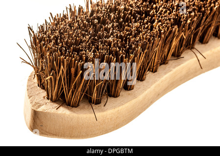 Pinsel - Closeup schrubben erschossen Studio auf einem weißen Hintergrund. Stockfoto