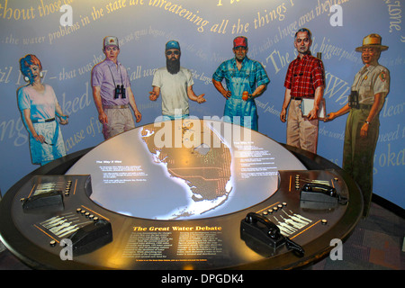 Miami Florida, Everglades National Park, Ernest Coe Visitor Center, Zentrum, Ausstellungsausstellung Sammlung Wasserverbrauch Debatte, Karte, Museum, FL131031030 Stockfoto