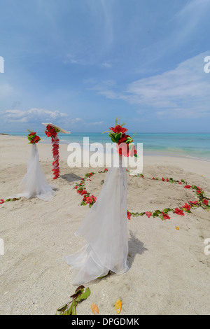 Hochzeit bin Strang, Hochzeit am Strand Stockfoto