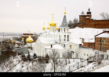 Orthodoxe Kirche von Elia, der Prophet und Kreml Nischni Nowgorod Russland Stockfoto