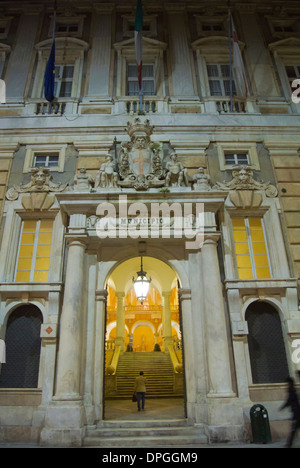 Rathaus Palazzo Tursi Gehäuse und Musei di Strada Nova Museum Via Garibaldi Straße Centro Storico der alten Stadt Genua Italien Stockfoto