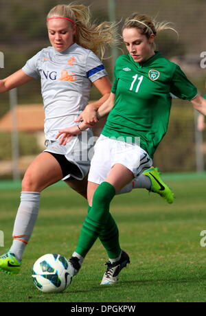 La Manga Club, Spanien. 14. Januar 2014. Frauen Friendly International. Irland / Niederlande. Julie-Ann Russell-Irland Credit: Tony Henshaw/Alamy Live-Nachrichten Stockfoto