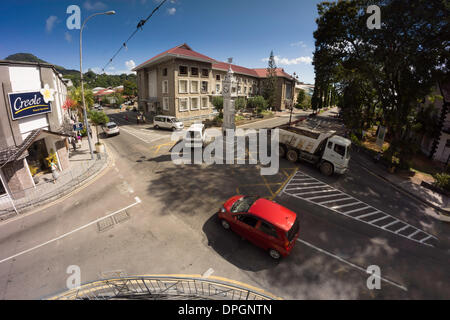 Der Uhrturm, Albert Street, Victoria, Mahé, Seychellen, Indischer Ozean, Afrika, Dezember 2013 Stockfoto