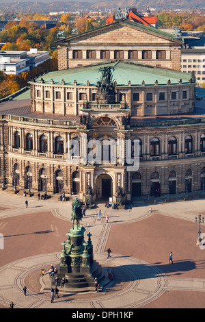 der Semper Oper - Dresden - Deutschland Stockfoto