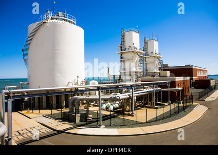 Deer Island Abwasser Behandlung Anlage Boston, Massachusetts Stockfoto