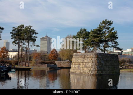 Neuen Kanal Becken Liegeplätze und künstlichen See zwischen Ashton und Rochdale Kanäle Ancoats neue Islington Manchester England Stockfoto