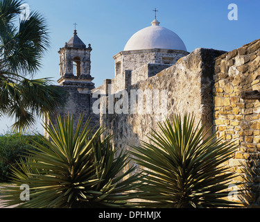 Mission San Jose, San Antonio Missionen nationaler historischer Park, TX Stockfoto