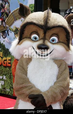 8. August 2006 - Westwood, LOS ANGELES, USA - RJ Waschbär. CARTOON-FIGUR. AB DURCH DIE HECKE. UA. WESTWOOD, LOS ANGELES, USA.04-30-2006.LAR69686.K49255. (Kredit-Bild: © Globe Photos/ZUMAPRESS.com) Stockfoto