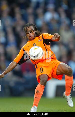 12. Mai 2006 - HAMPDEN PARK, GLASGOW, Schottland - EDGAR DAVIDS. HOLLAND. SCHOTTLAND V HOLLAND. HAMPDEN PARK, GLASGOW, SCOTLAND.15/11/2003.DIE19325. K47872. VORSCHAU WM 2006. (Kredit-Bild: © Globe Photos/ZUMAPRESS.com) Stockfoto