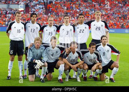 DEUTSCHEN TEAM-GRUPPE. Deutschland. HOLLAND GEGEN DEUTSCHLAND. ROTTERDAM,HOLLAND.17/08/2005.DII35950. K47872. VORSCHAU WM 2006 Stockfoto