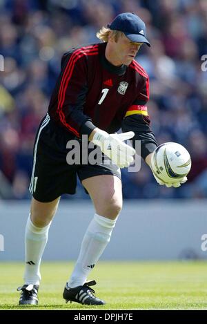 12. Mai 2006 - HAMPDEN PARK, GLASGOW, Schottland - OLIVER KAHN. Deutschland. SCHOTTLAND GEGEN DEUTSCHLAND. HAMPDEN PARK, GLASGOW, SCOTLAND.07/06/2003.DID13985. K47872. VORSCHAU WM 2006. (Kredit-Bild: © Globe Photos/ZUMAPRESS.com) Stockfoto