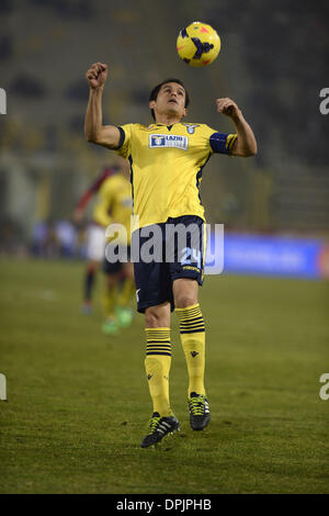 Bologna, Italien. 11. Januar 2014. Cristian Ledesma (Latium) Football / Soccer: italienische "Serie A" match zwischen Bologna 0: 0 SS Lazio im Stadio Renato Dall'Ara in Bologna, Italien. © Maurizio Borsari/AFLO/Alamy Live-Nachrichten Stockfoto