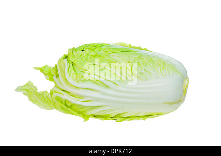 Leckere Chinakohl isoliert auf weiss Stockfoto