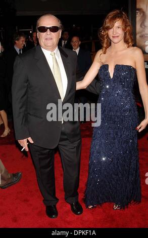 27. September 2006 Premieren - New York, New York, USA - THE DEPARTED im Ziegfeld Theatre in Manhattan am 26. September 2006... Andrea Renault K49997AR. JACK NICHOLSON PAZ DE LA HUERTA(Credit Image: © Globe Photos/ZUMAPRESS.com) Stockfoto