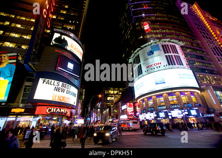 Blick auf Times Square in Manhattan, New York City, NY, Vereinigte Staaten von Amerika, USA Stockfoto