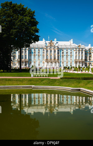 Katharinenpalast, Puschkin (Tsarskoye Selo), in der Nähe von St. Petersburg, Russland Stockfoto
