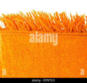 Orange karierten Wolle in weiß Stockfoto