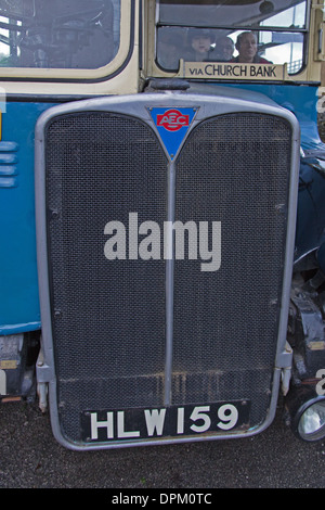 Heizkörper von 1947 AEC Regent III-Bus betrieben von Bradford Corporation Stockfoto