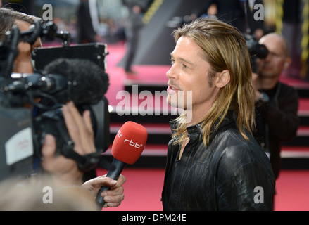 Brad Pitt - Deutschland-Premiere von "World War Z" im CineStar am Potsdamer Platz, Berlin - 4. Juni 2013 Stockfoto