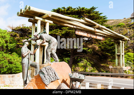 Great Ocean Road Memorial Arch nahe Melbourne, Australien. Stockfoto