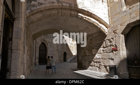 Alten Torbogen am Palast des Erzbischofs, Narbonne, Frankreich. Stockfoto