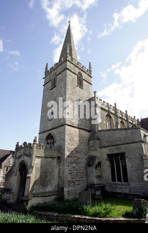 Kirche St Cyriac in Lacock, Wiltshire. Stockfoto