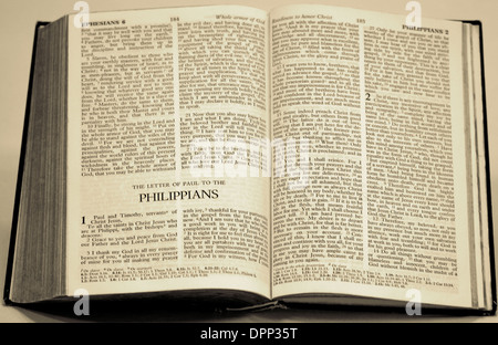 Bibel - Brief des Paulus an die Philipper Stockfoto