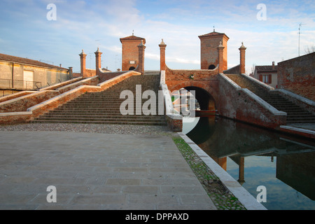 Trepponti Giovanni Pietro da Lugano Pallotta in Comacchio, Emilia-Romagna Stockfoto