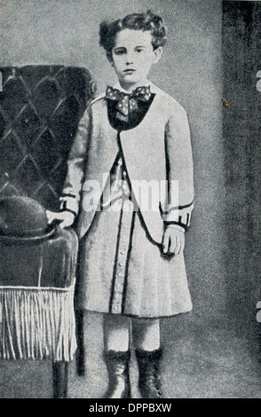 Guy de Maupassant im Alter von 7 Jahren, Henri René Albert Guy de Maupassant, französischer Schriftsteller Stockfoto