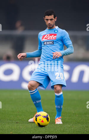 Verona, Italien. 12. Januar 2014. Blerim Dzemaili (Napoli) Football / Soccer: italienische "Serie A" match zwischen Hellas Verona 0-3 SSC Napoli im Stadio Marc'Antonio Bentegodi in Verona, Italien. © Maurizio Borsari/AFLO/Alamy Live-Nachrichten Stockfoto