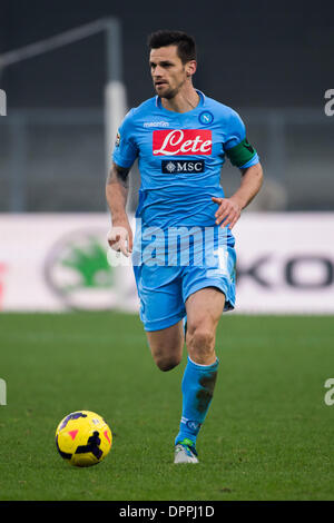 Verona, Italien. 12. Januar 2014. Christian Maggio (Napoli) Football / Soccer: italienische "Serie A" match zwischen Hellas Verona 0-3 SSC Napoli im Stadio Marc'Antonio Bentegodi in Verona, Italien. © Maurizio Borsari/AFLO/Alamy Live-Nachrichten Stockfoto