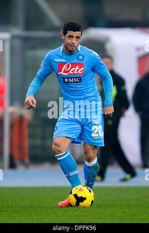 Verona, Italien. 12. Januar 2014. Blerim Dzemaili (Napoli) Football / Soccer: italienische "Serie A" match zwischen Hellas Verona 0-3 SSC Napoli im Stadio Marc'Antonio Bentegodi in Verona, Italien. © Maurizio Borsari/AFLO/Alamy Live-Nachrichten Stockfoto