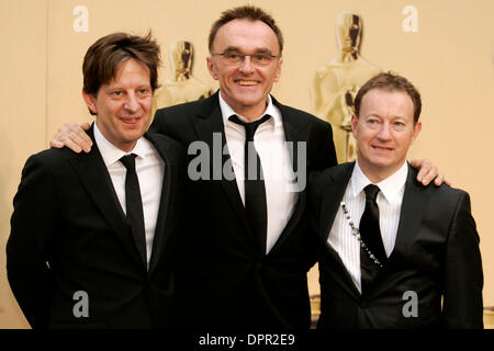 22. Februar 2009 - Hollywood, Kalifornien, USA - CHRISTIAN COLSON, DANNY BOYLE, kommen für die 81. Oscar-Verleihung im Kodak Theatre. (Kredit-Bild: © Jonathan Alcorn/ZUMA Press) Stockfoto