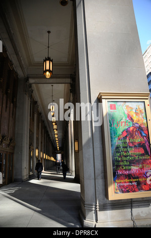 Städtische Oper Gebäude. Lyric Opera Civic Opera House ist ein historisches Wahrzeichen Chicagos. Im Jahre 1929 erbaut. Stockfoto